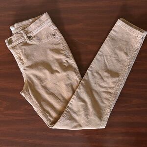 NY&Co Tan Stretch Corduroy Straight Leg Pants - Size 6